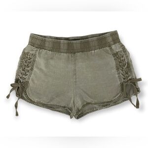 Express | High Rise Pull On Shorts with Lace Up Side Detail